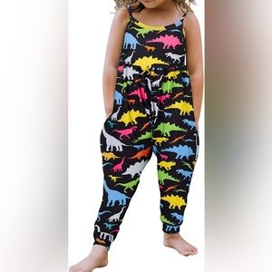Yousie Toddler Girls Kids Jumpsuit One Piece Floral Dinosaur Romper